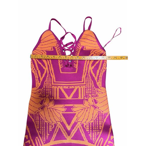 Fashion Nova Pink Bandage Maxi Dress | Lace-Up Front | Size S | NWT - Picture 6 of 7